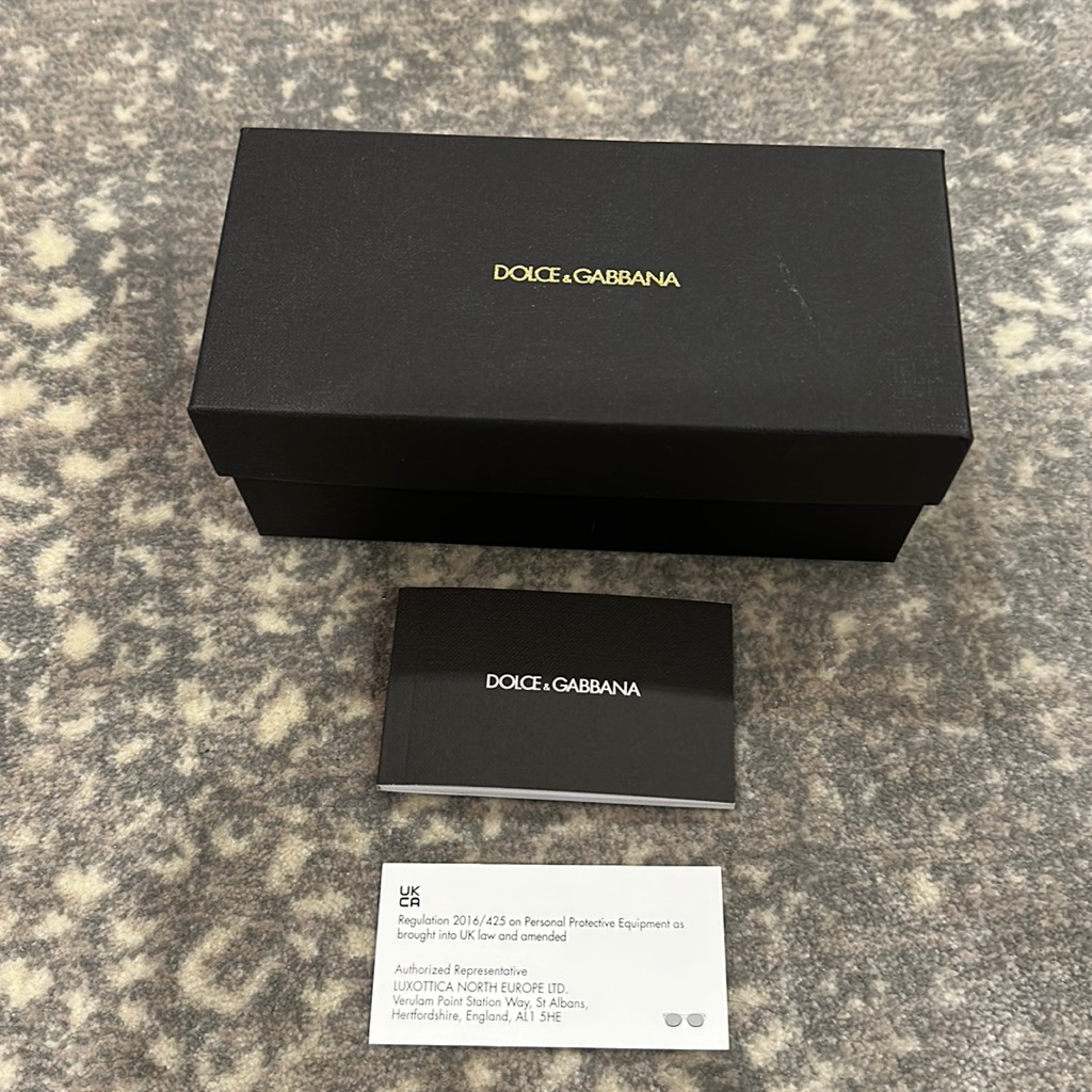 Dolce  Gabbana Sun Glass Box With Booklet And Card